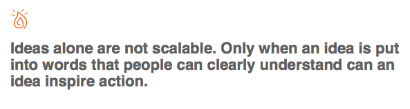 Ideas Alone Are Not Scalable