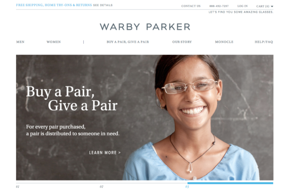 warby parker marketing purpose